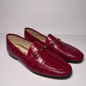 Sam Edelman Size 6.5 M Loraine Flats Women's Loafers Shoes Embossed Croc Reptile
